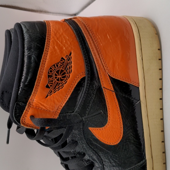 Used Nike Air Jordan 1 Retro OG High Sneakers "Shattered Backboard 3.0" Sz 12 - Picture 7 of 9